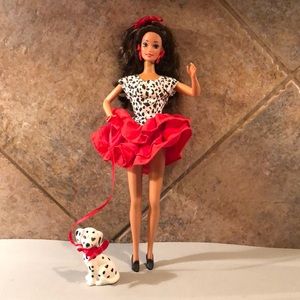 1993 Vintage Barbie with her pet Dalmatian